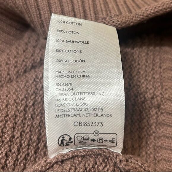 Free People Hailee Sweater Skirt Set M Brown Mock Neck Cropped Pullover Midi - Picture 12 of 13